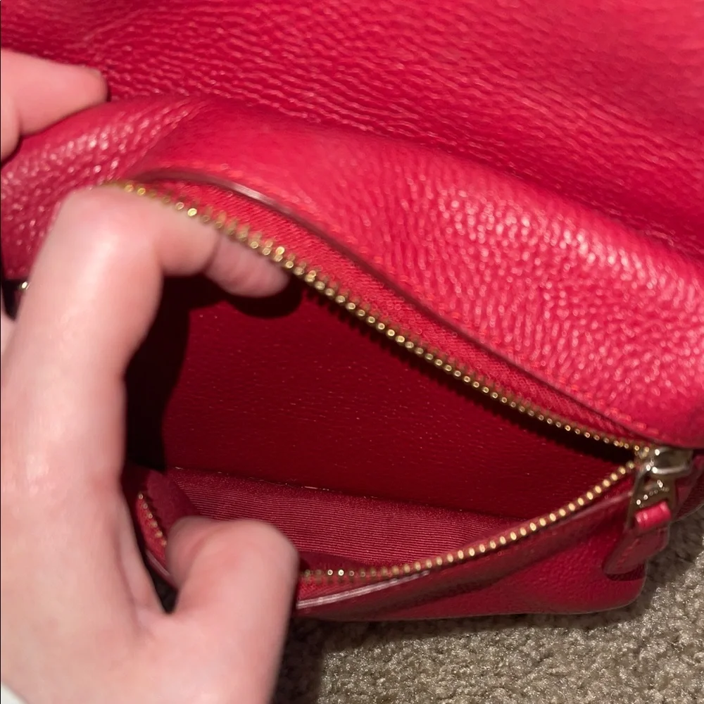 Coach Cherry Red Leather Mini Backpack - Picture 5 of 7